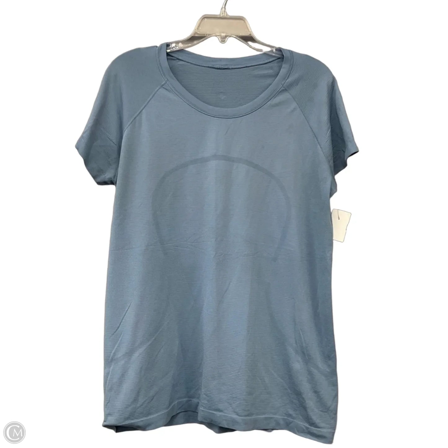 Athletic Top Short Sleeve By Lululemon In Blue, Size: 16
