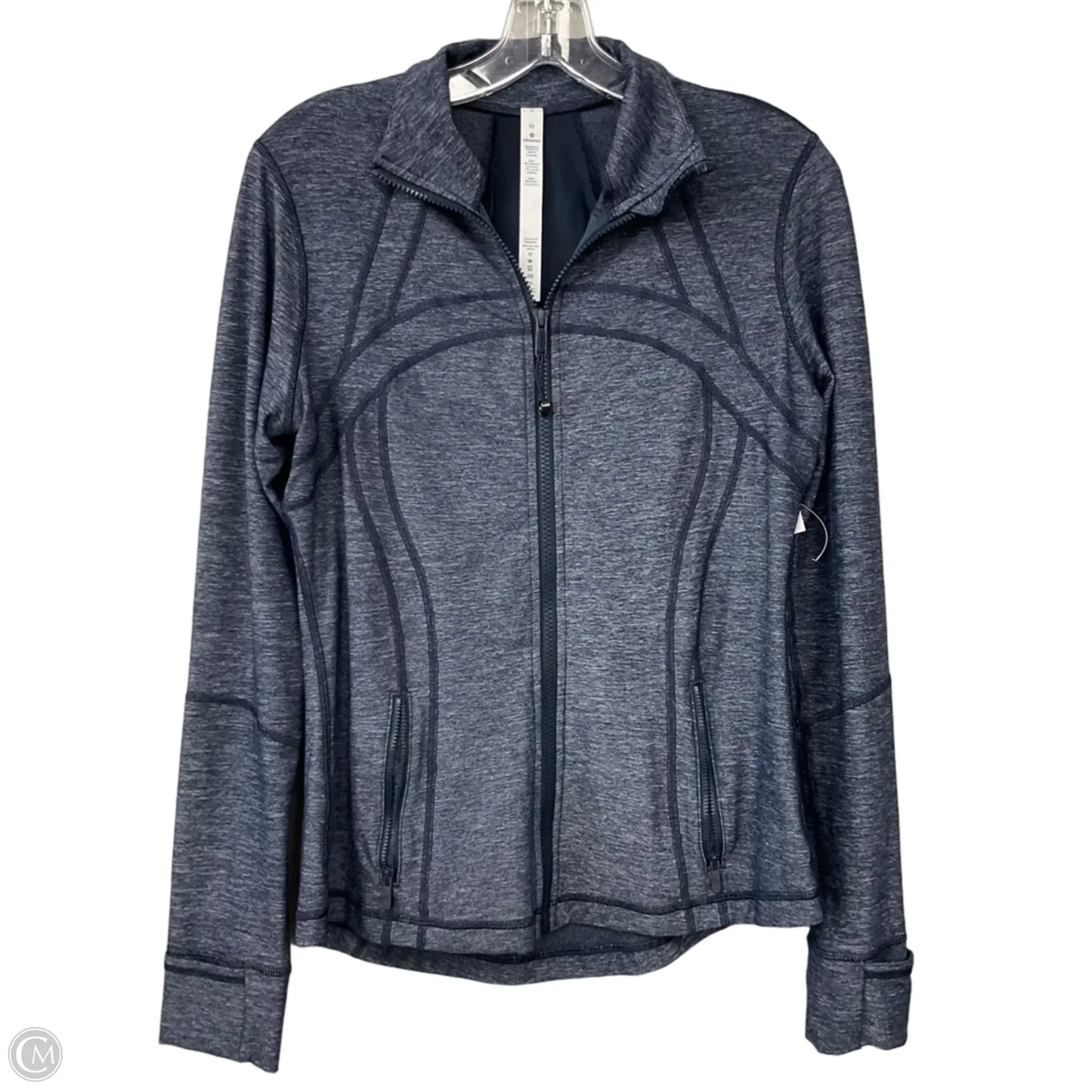 Athletic Jacket By Lululemon In Blue, Size: 10