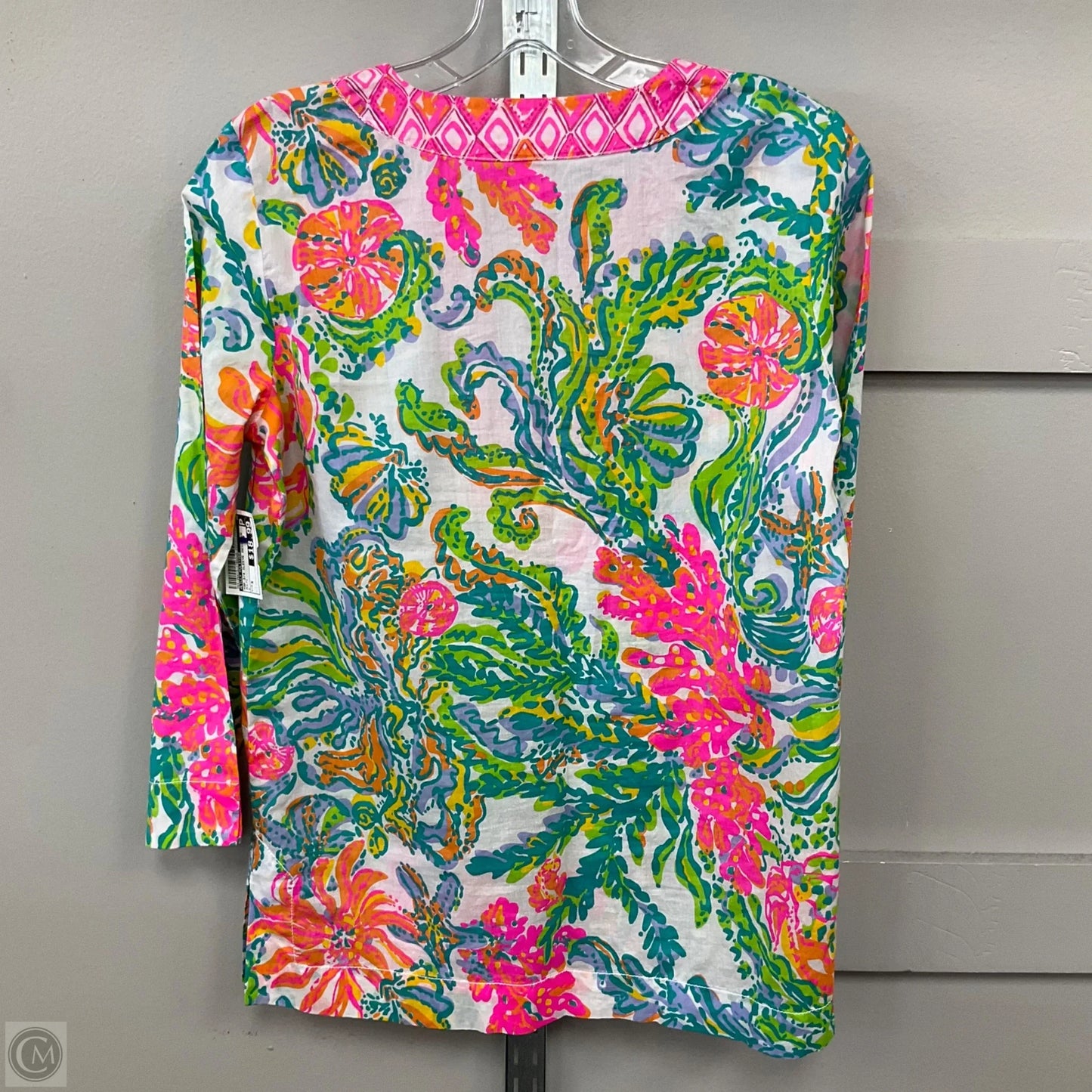 Top 3/4 Sleeve Designer By Lilly Pulitzer In Multi-colored, Size: S
