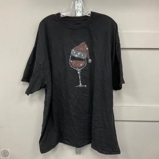 Top Short Sleeve By Hanes In Black, Size: 3x