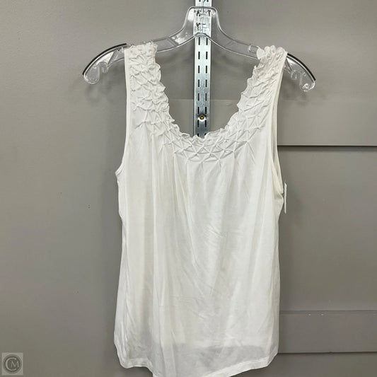 Top Sleeveless By Maeve In White, Size: M