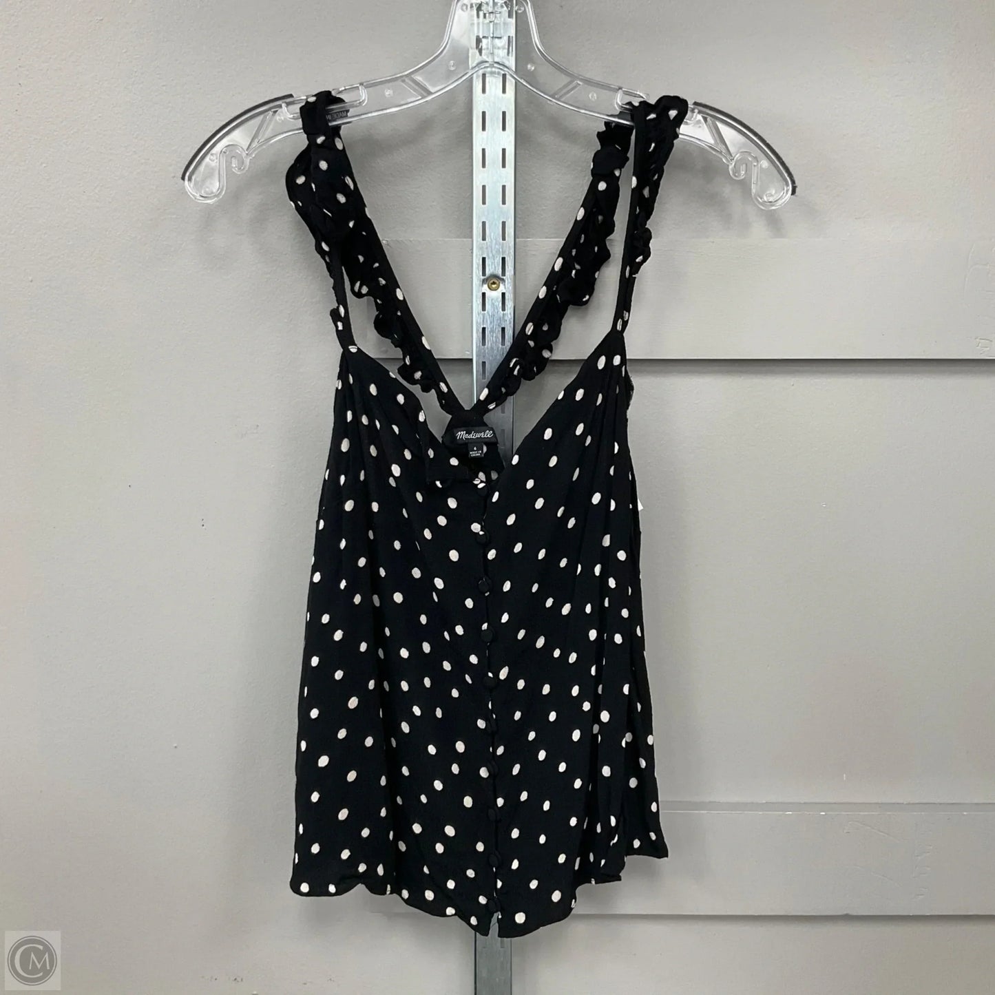 Top Sleeveless By Madewell In Polkadot Pattern, Size: S