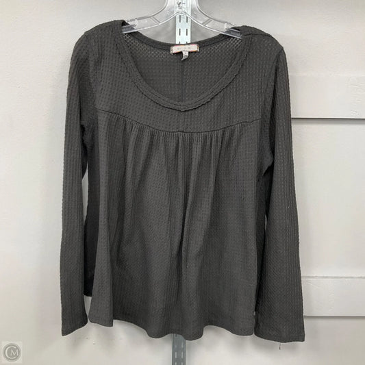 Top Long Sleeve By Eri + Ali In Grey, Size: L