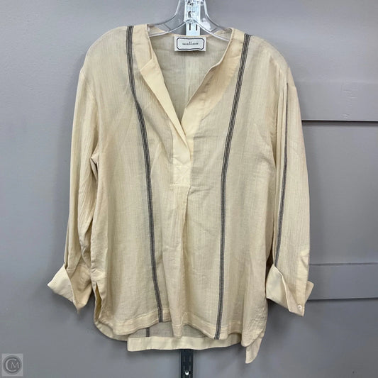 Blouse Long Sleeve By Malene Birger In Cream, Size: L