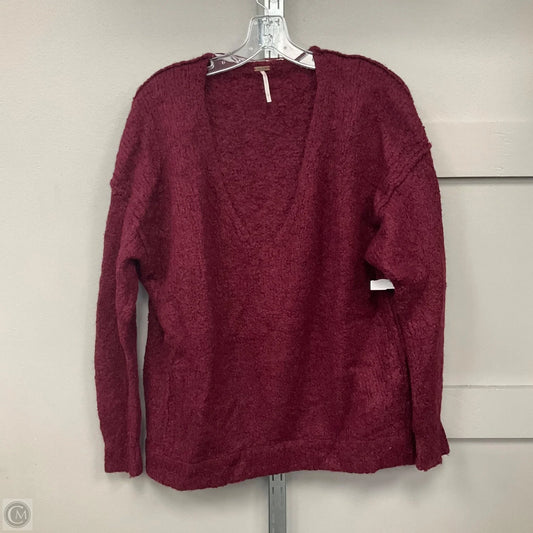 Sweater By Free People In Maroon, Size: Xs