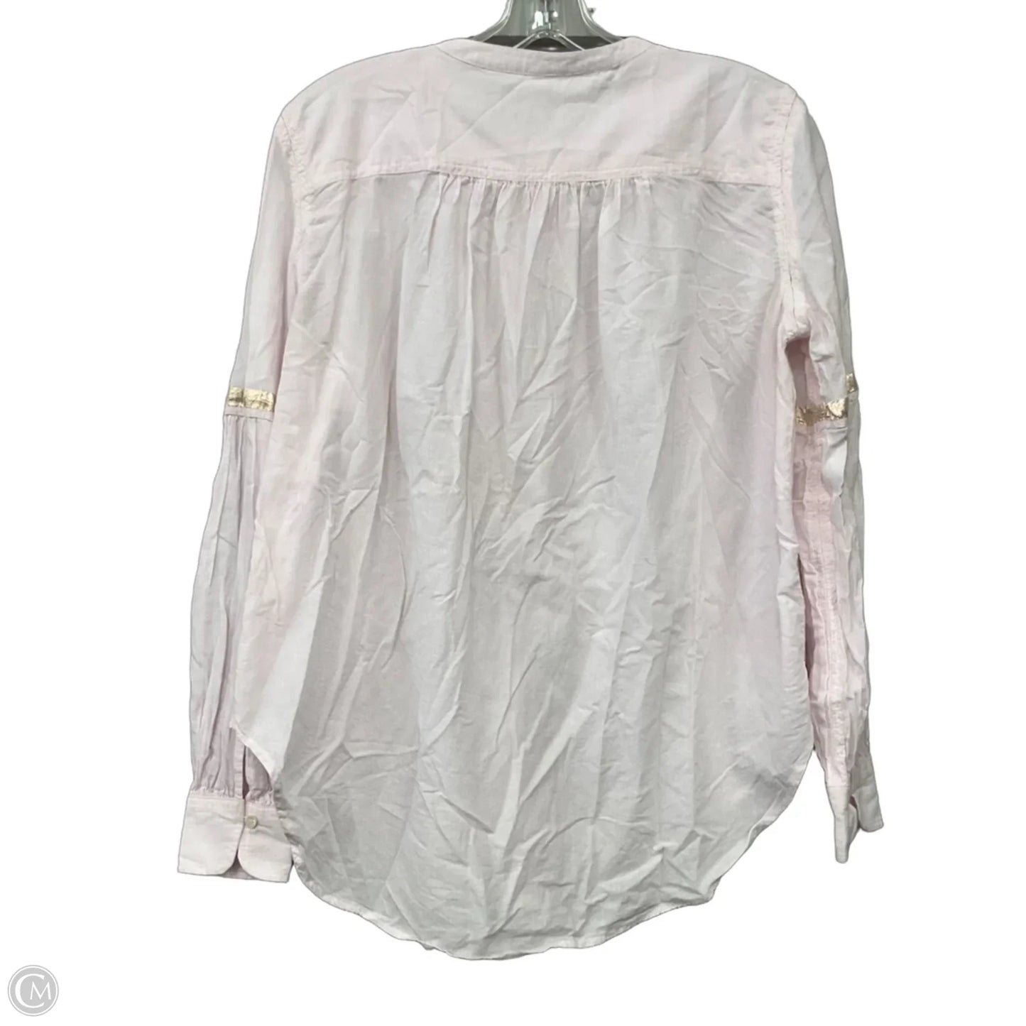 Top Long Sleeve By Free People In Pink, Size: S