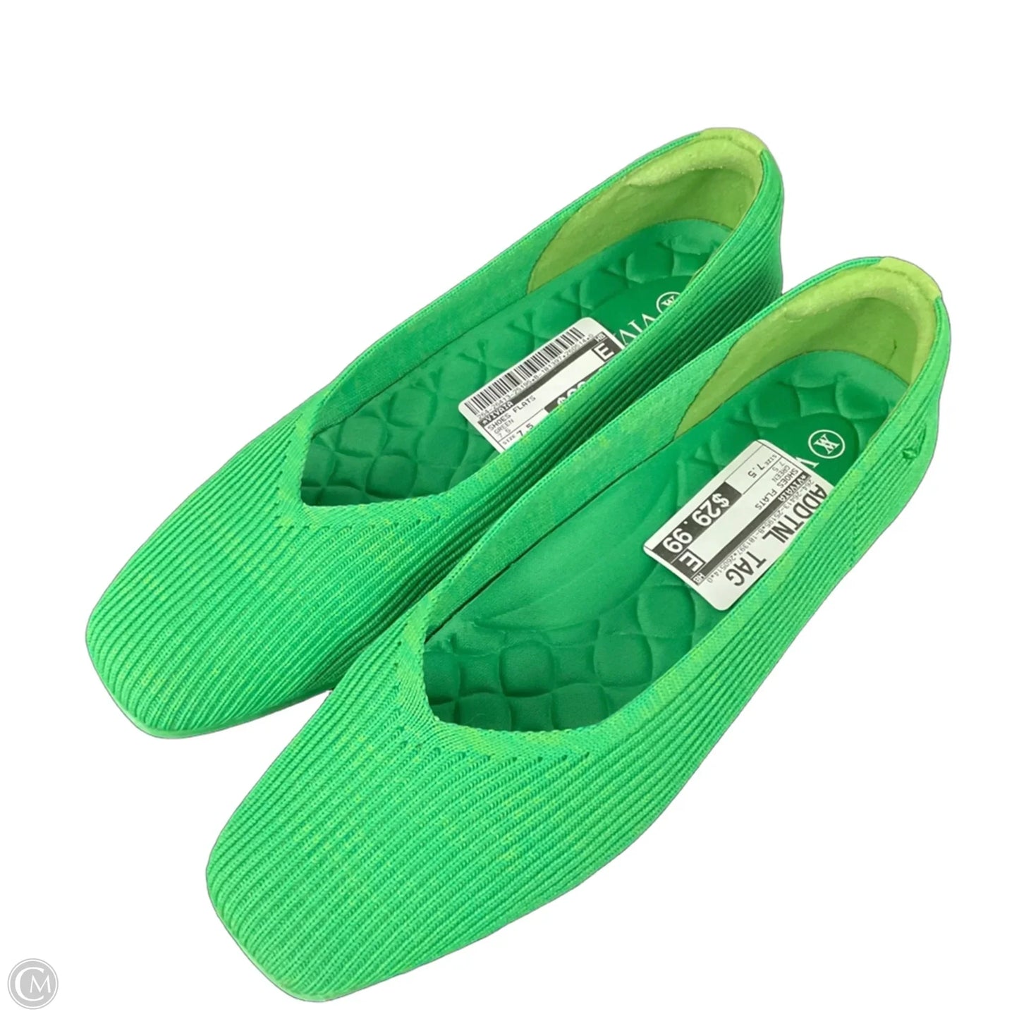 Shoes Flats By Vivaia In Green, Size: 7.5