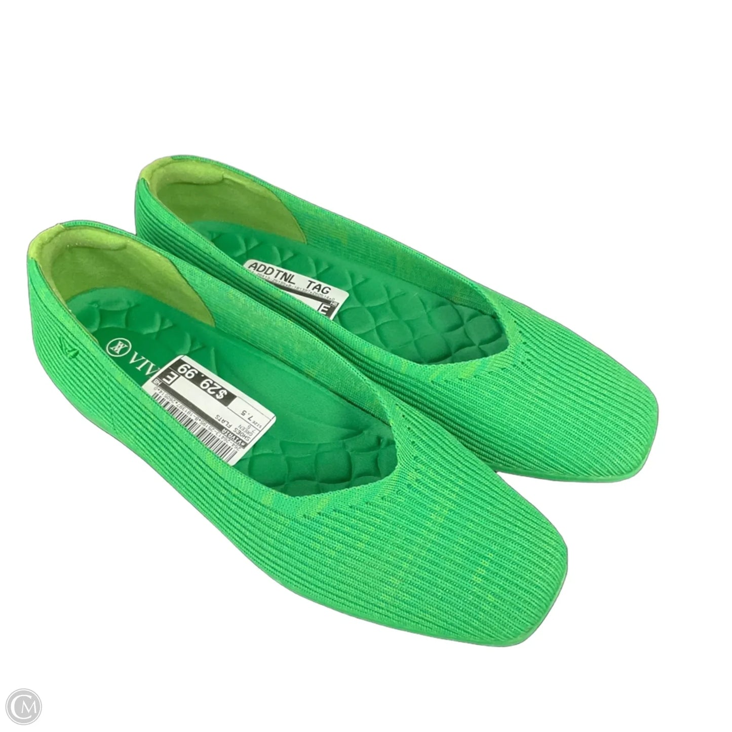Shoes Flats By Vivaia In Green, Size: 7.5