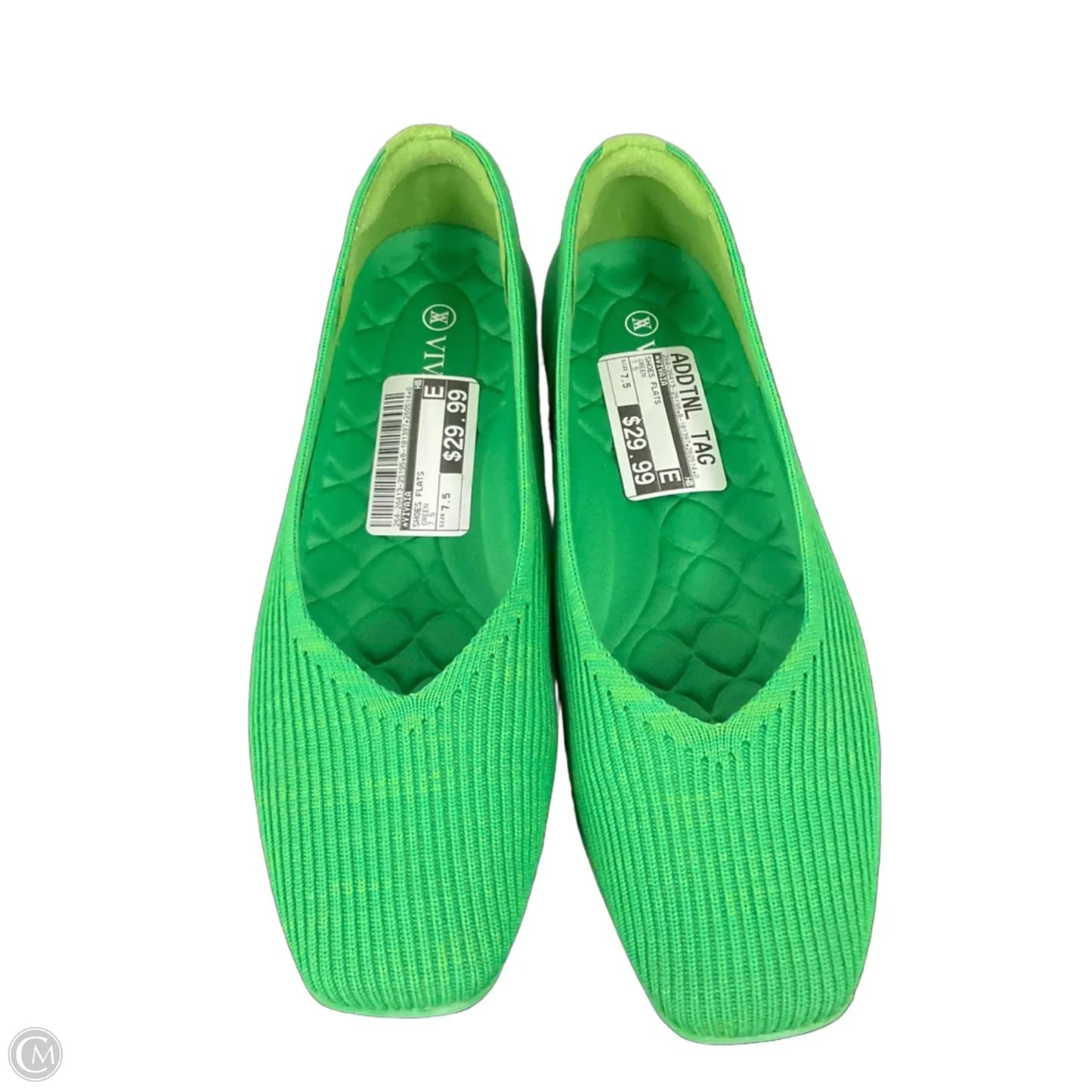 Shoes Flats By Vivaia In Green, Size: 7.5