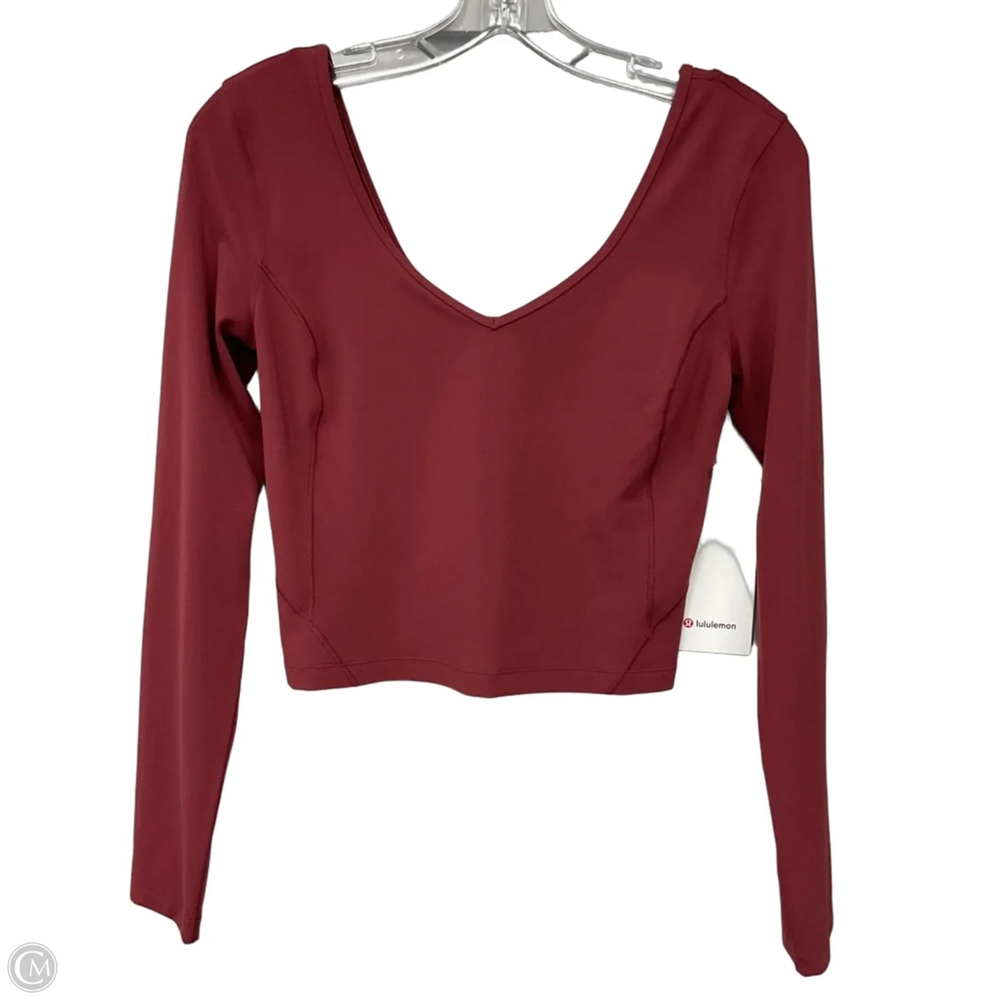 Athletic Top Long Sleeve Crewneck By Lululemon In Red, Size: 6