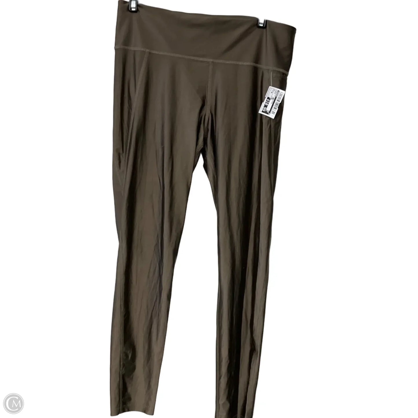 Athletic Leggings By Reebok In Green, Size: Xl