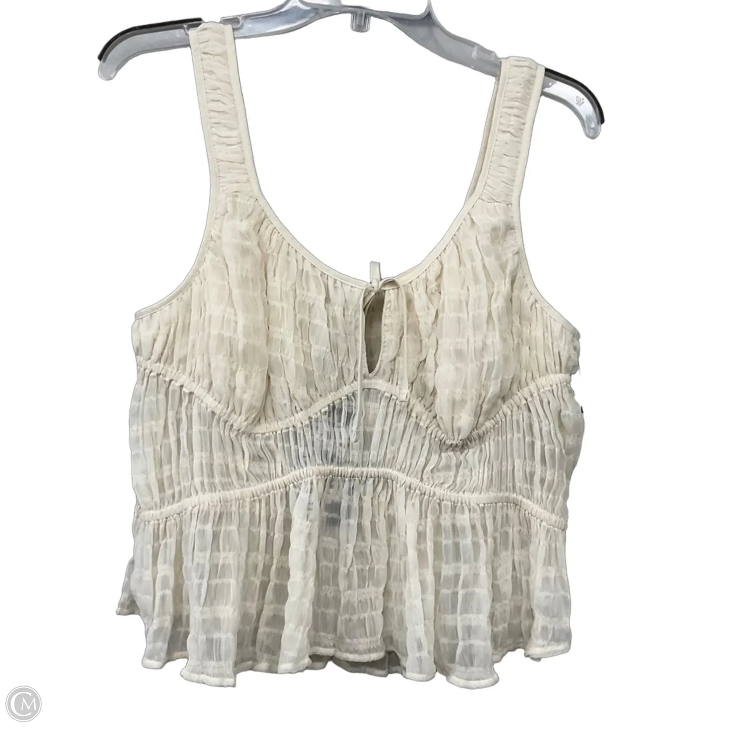 Top Sleeveless By Future Collective In Cream, Size: M