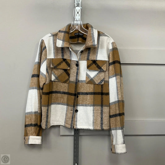 Jacket Faux Fur & Sherpa By Shein In Plaid, Size: L