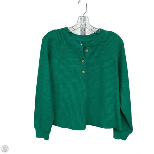 Top Long Sleeve Basic By Old Navy In Green, Size: M