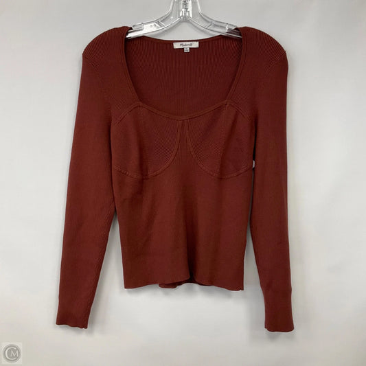 Top Long Sleeve By Madewell In Orange, Size: Xl