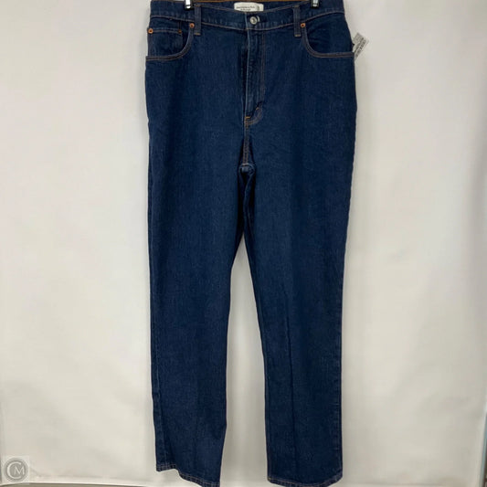 Jeans Straight By Abercrombie And Fitch In Blue Denim, Size: 12
