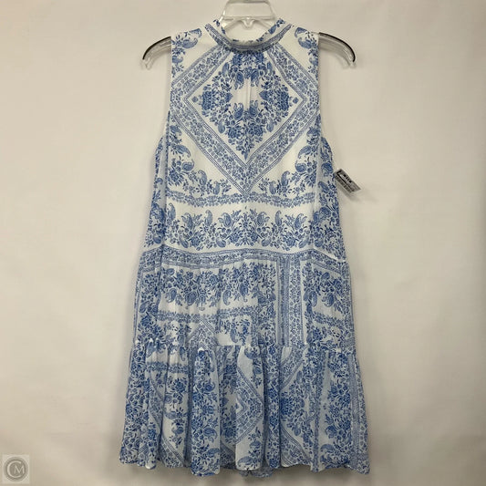 Dress Casual Short By Calvin Klein In Blue & White, Size: 10