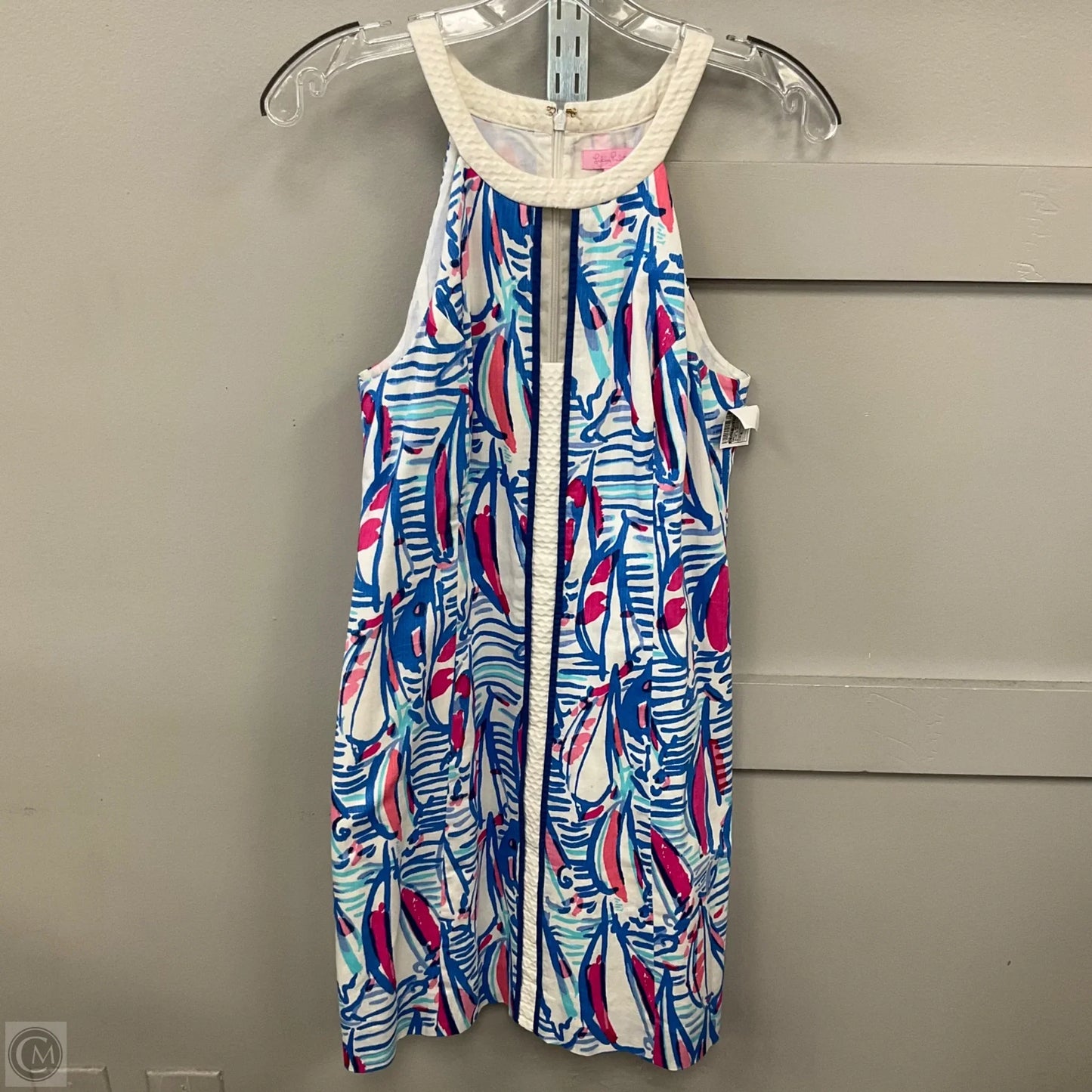 Dress Designer By Lilly Pulitzer In Blue & White, Size: 6