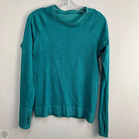 Athletic Top Long Sleeve Crewneck By Lululemon In Teal, Size: 8