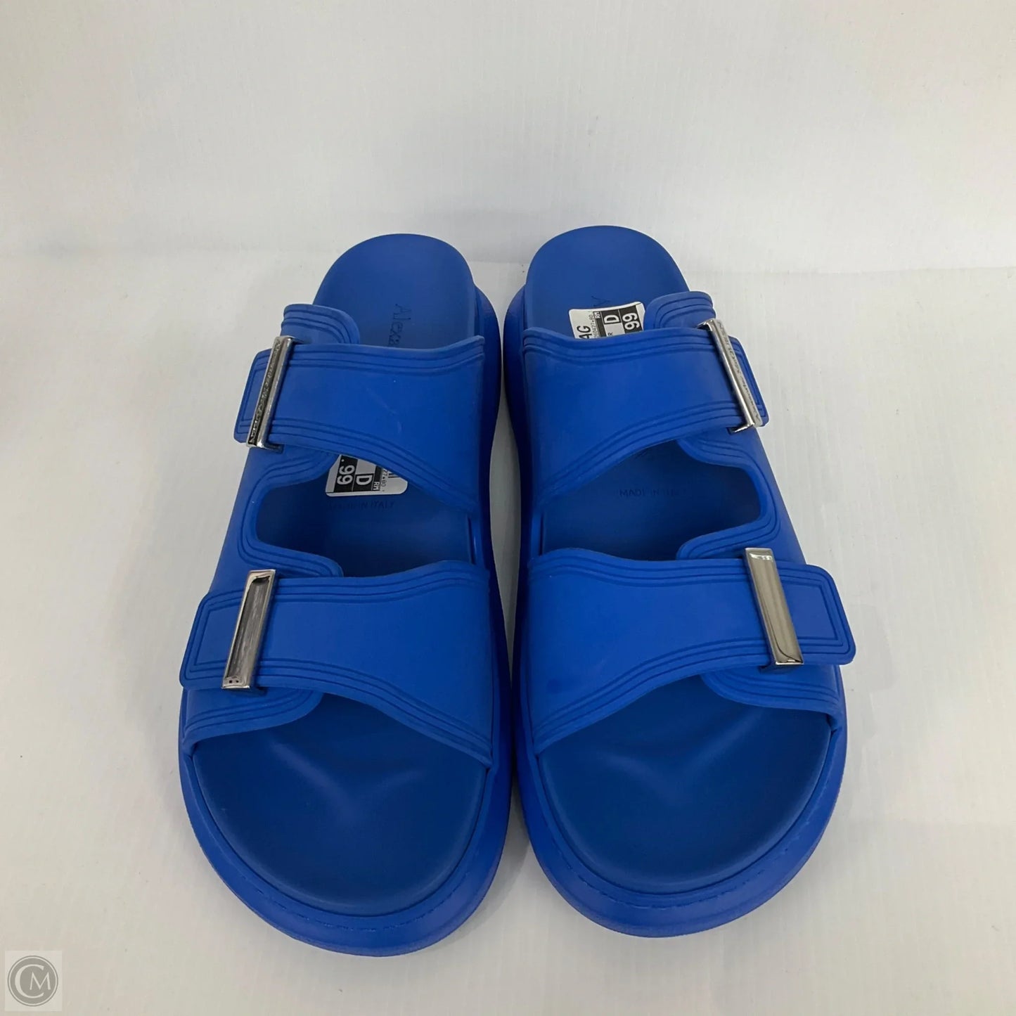 Sandals Luxury Designer By Alexander Mcqueen In Blue, Size: 12.5