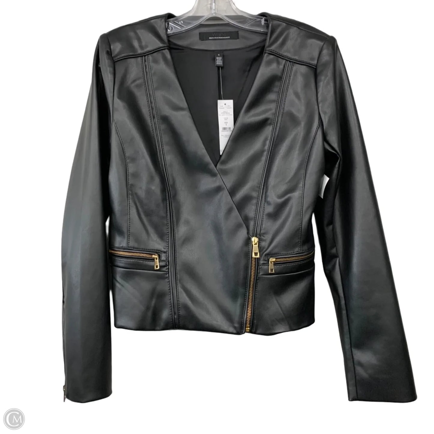 Jacket Moto By White House Black Market In Black, Size: 4