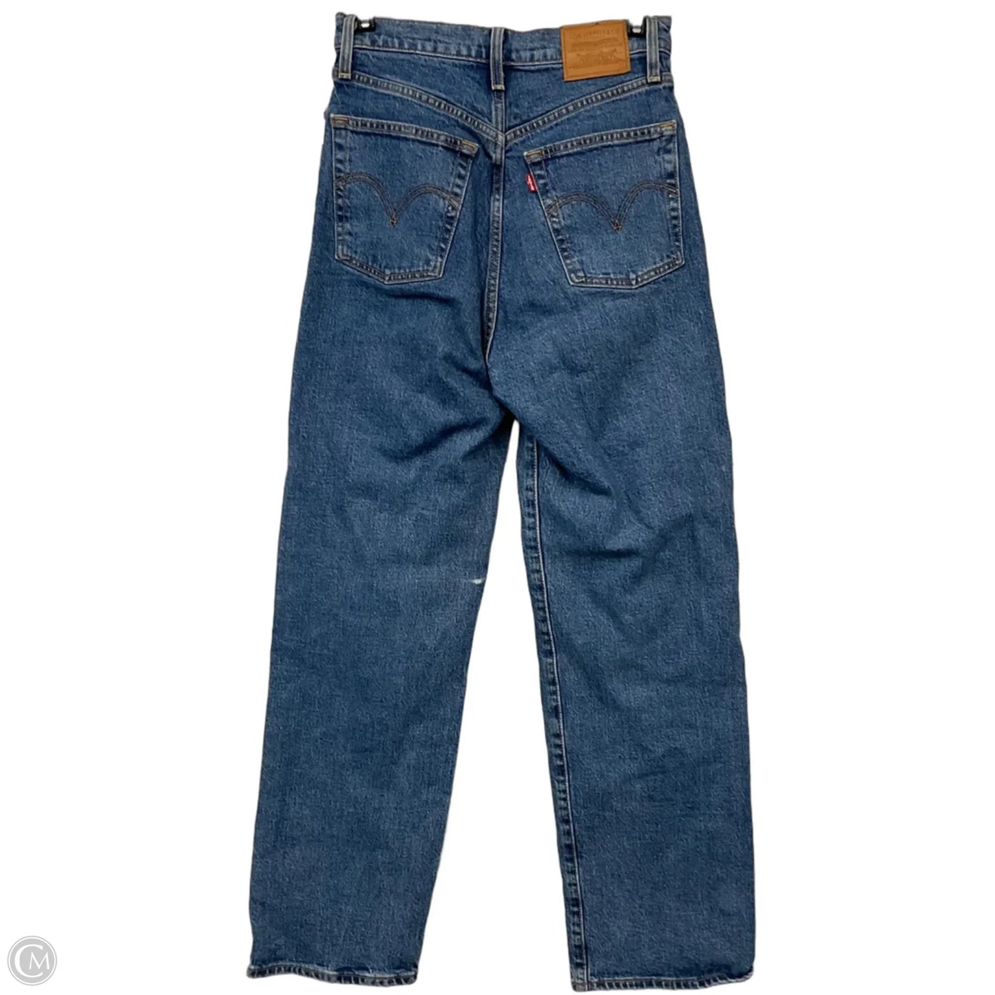 Jeans Straight By Levis In Blue Denim, Size: 4