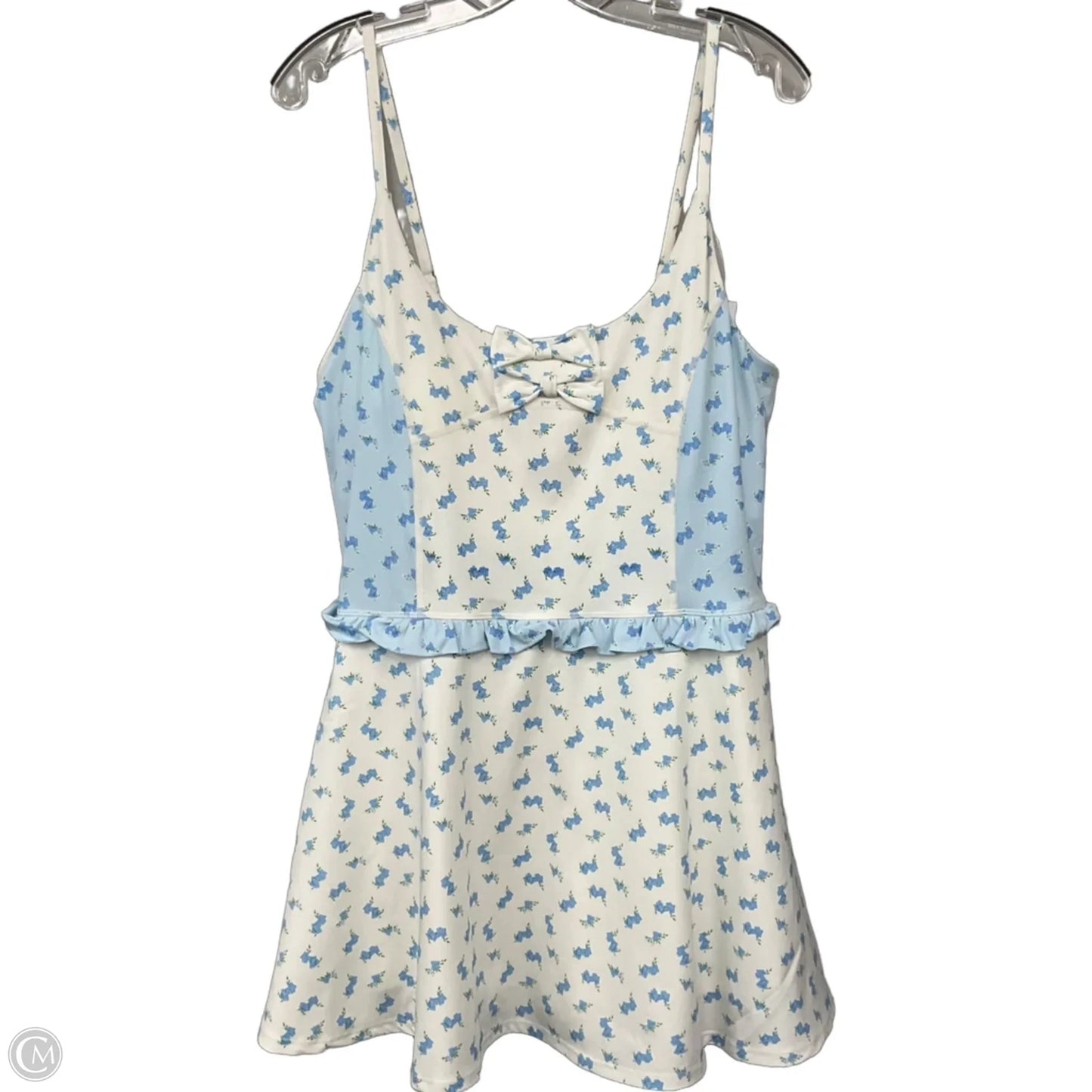 Athletic Dress By Cmc In Blue & White, Size: L