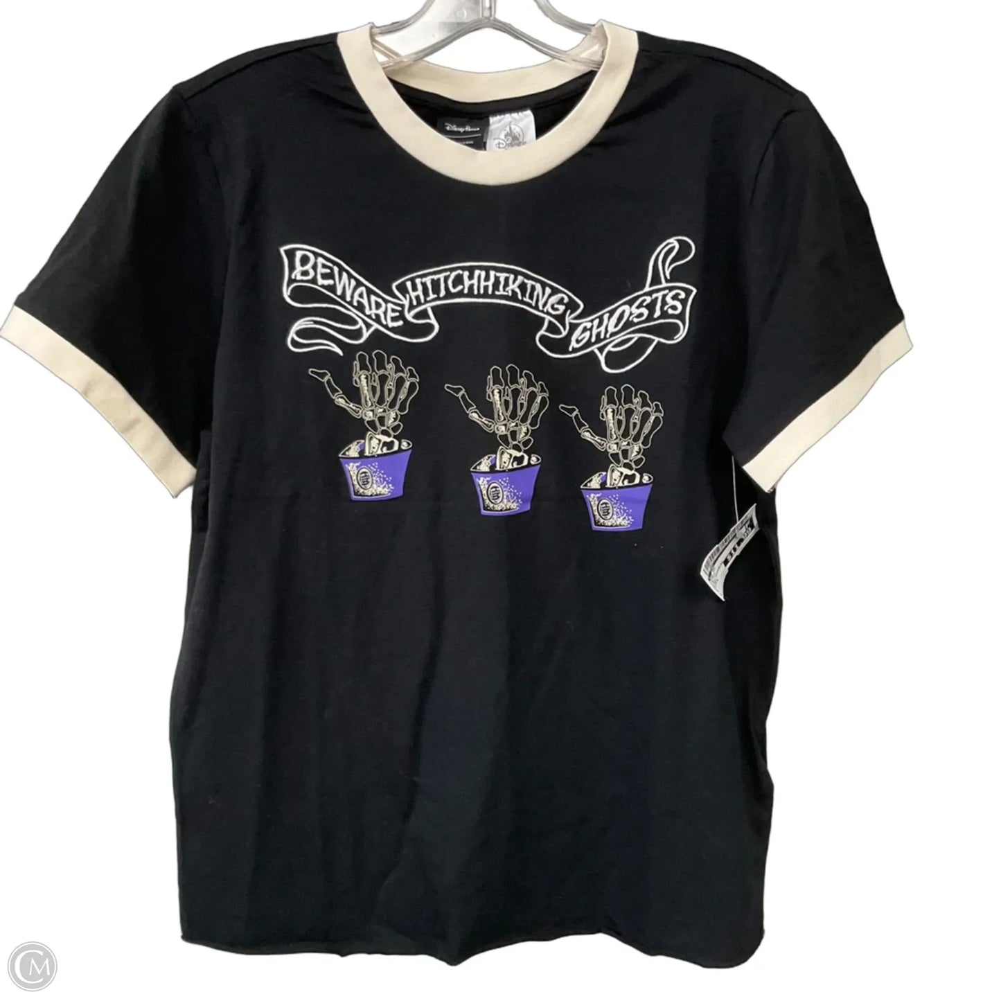 Top Short Sleeve By Cmc In Black, Size: L