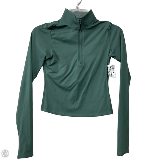 Athletic Top Long Sleeve Collar By Alo In Green, Size: S