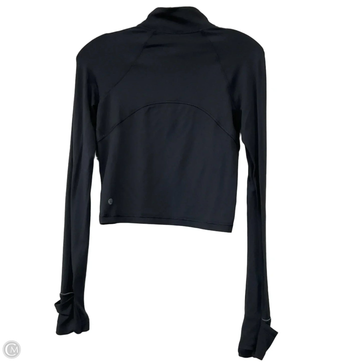 Athletic Top Long Sleeve Collar By Lululemon In Black, Size: Xs