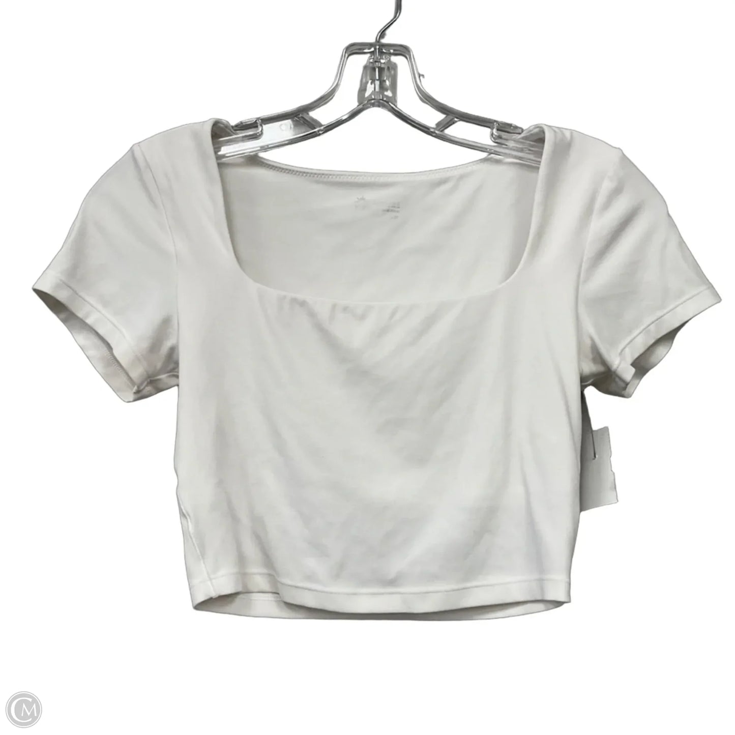 Top Short Sleeve Basic By Offline In White, Size: S