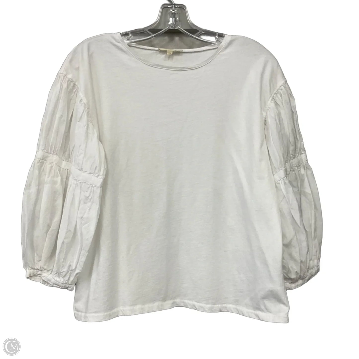 Top Long Sleeve By Madewell In White, Size: Xs