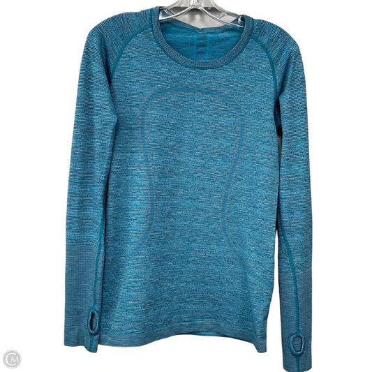 Athletic Top Long Sleeve Crewneck By Lululemon In Blue, Size: 8