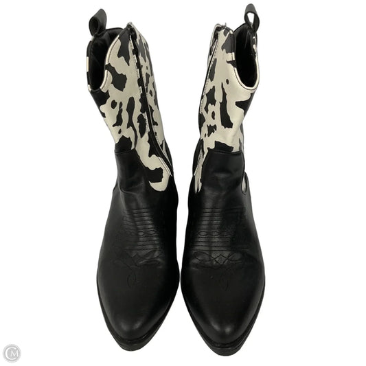 Boots Western By Cme In Black & White, Size: 11