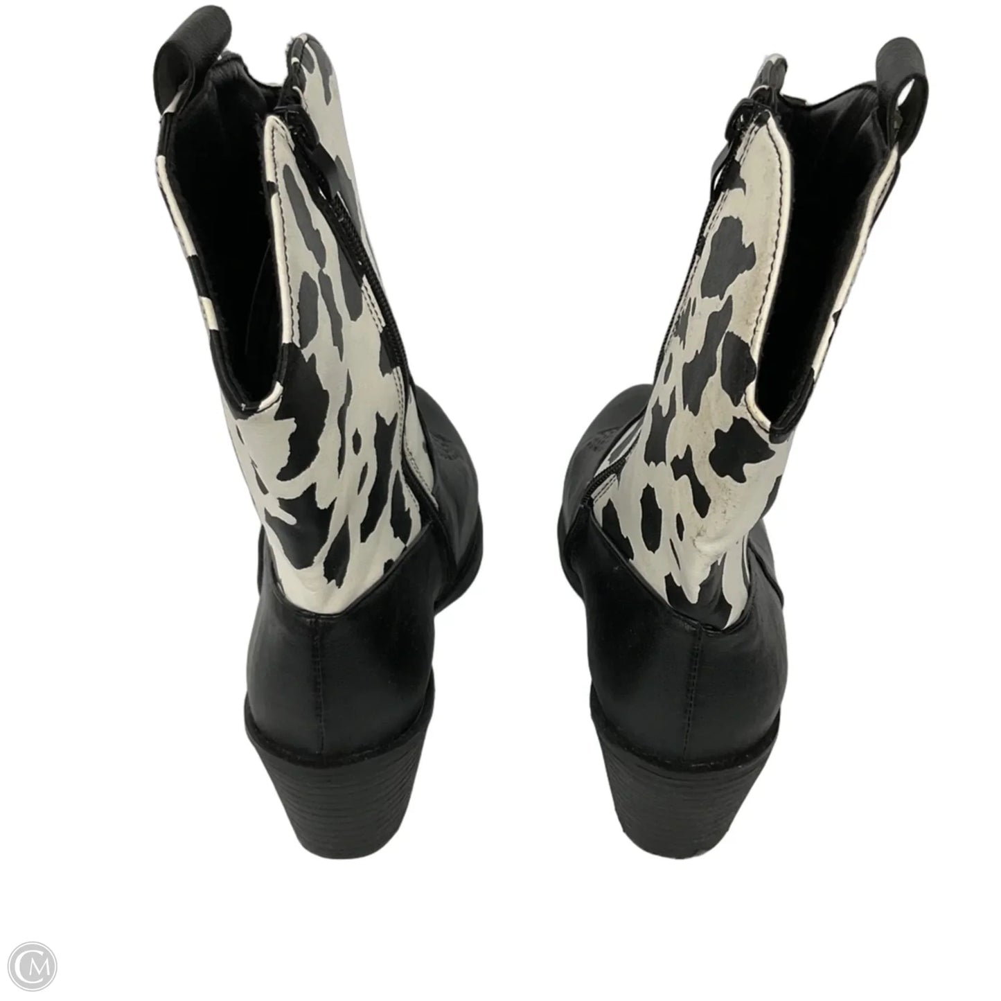Boots Western By Cme In Black & White, Size: 11