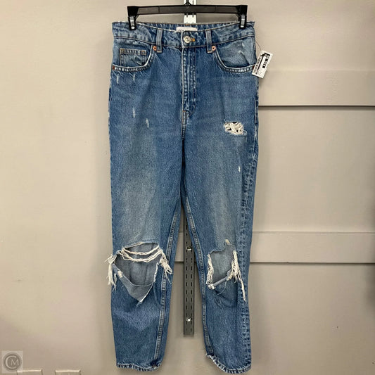 Jeans Straight By Zara In Blue Denim, Size: 2