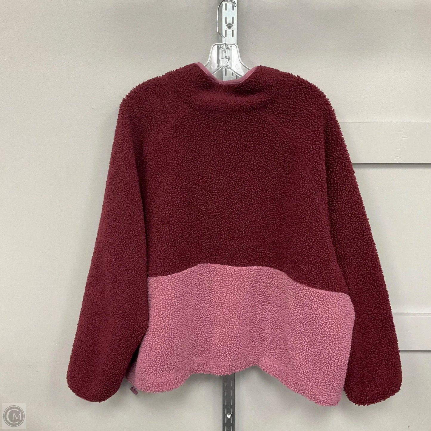 Jacket Faux Fur & Sherpa By Old Navy In Maroon, Size: 3x