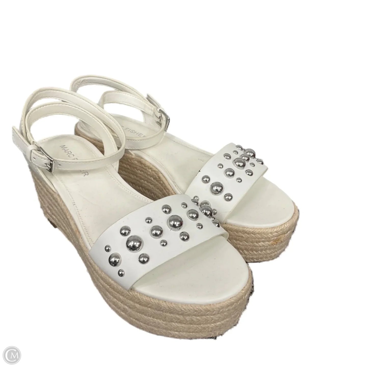 Sandals Heels Platform By Marc Fisher In White, Size: 6.5