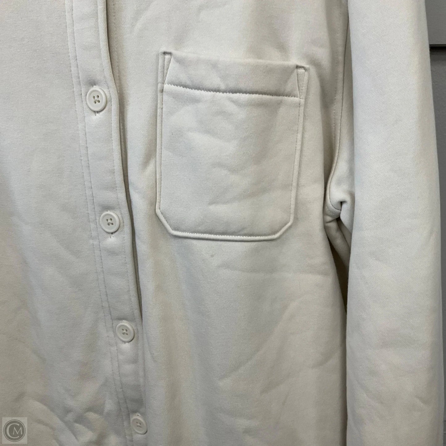 Jacket Shirt By Gap In Cream, Size: S