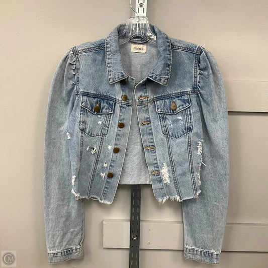 Jacket Denim By Mono B In Blue Denim, Size: S