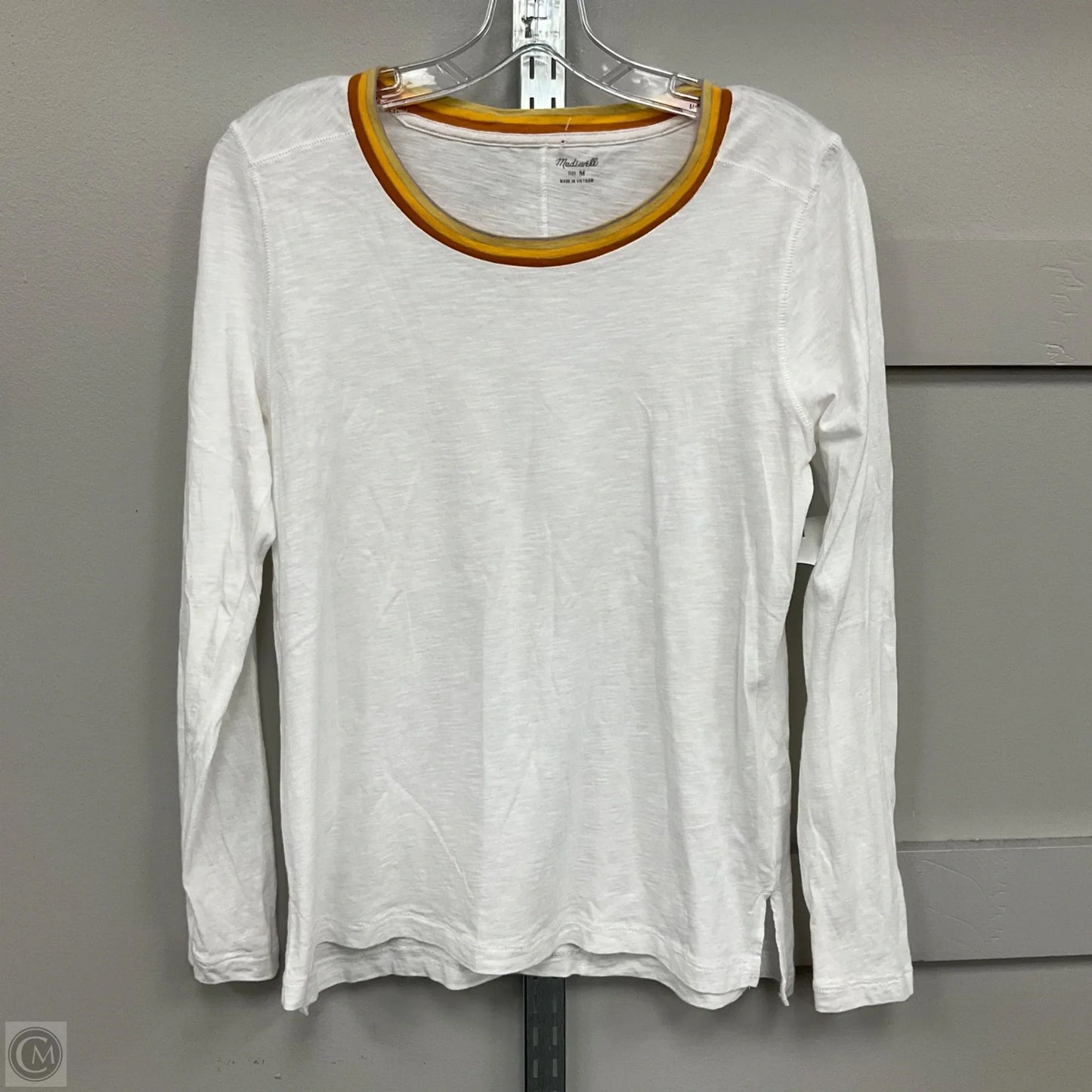 Top Long Sleeve Basic By Madewell In White, Size: M