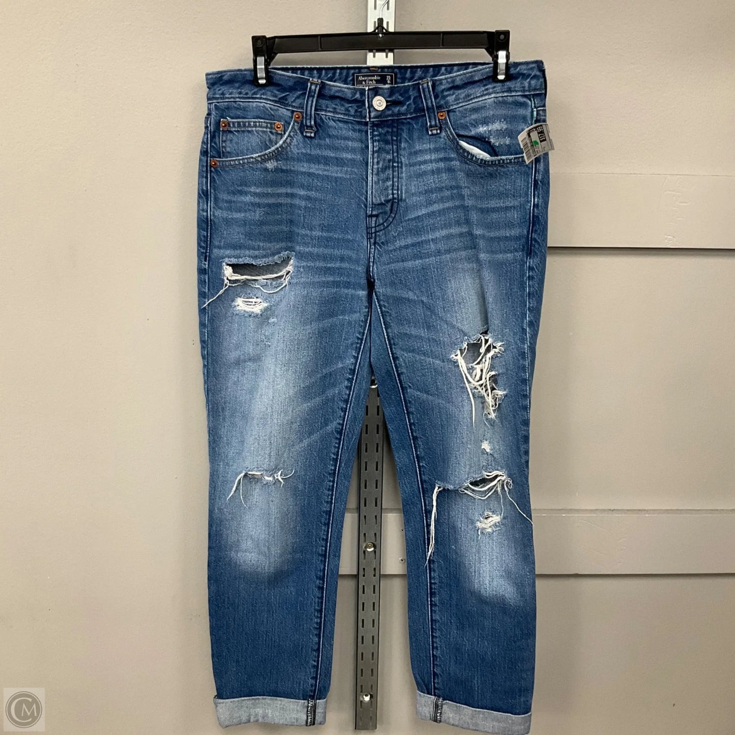 Jeans Skinny By Abercrombie And Fitch In Blue Denim, Size: 0