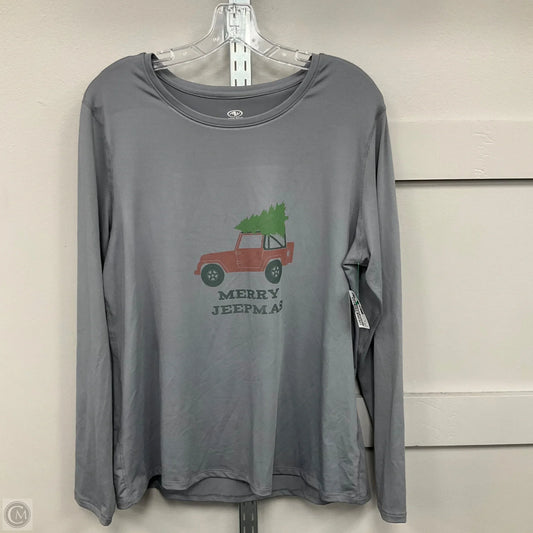 Top Long Sleeve By Athletic Works In Grey, Size: Xl