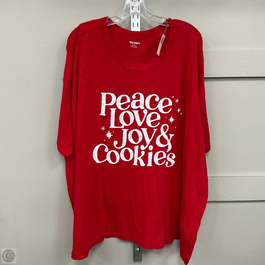 Top Short Sleeve By Old Navy In Red, Size: 4x