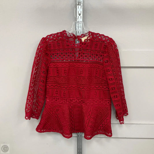 Top Long Sleeve By Moulinette Soeurs In Red, Size: 6