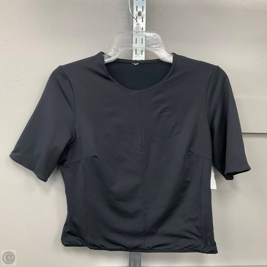 Athletic Top Short Sleeve By Lululemon In Black, Size: 6