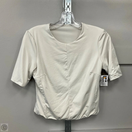 Athletic Top Short Sleeve By Lululemon In Cream, Size: 6