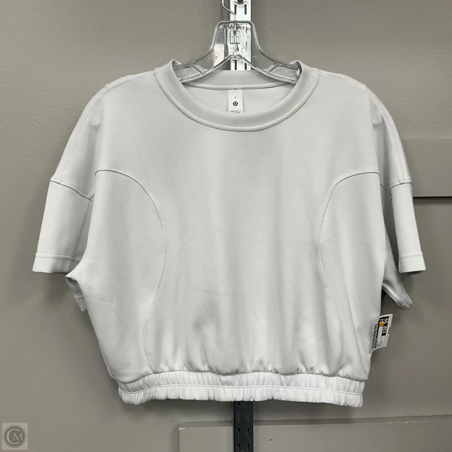 Top Short Sleeve By Lululemon In Grey, Size: 8