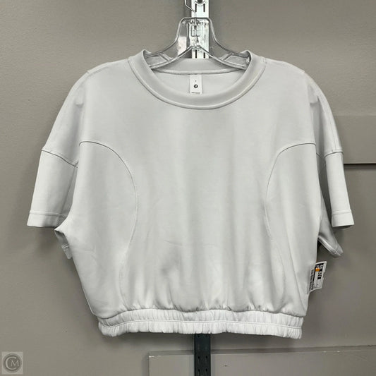 Top Short Sleeve By Lululemon In Grey, Size: 8