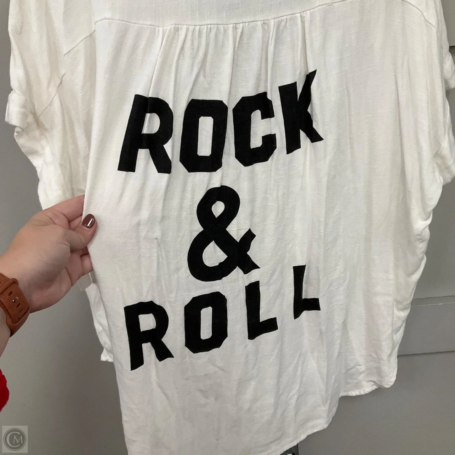 Top Short Sleeve By Jodifl In White, Size: M